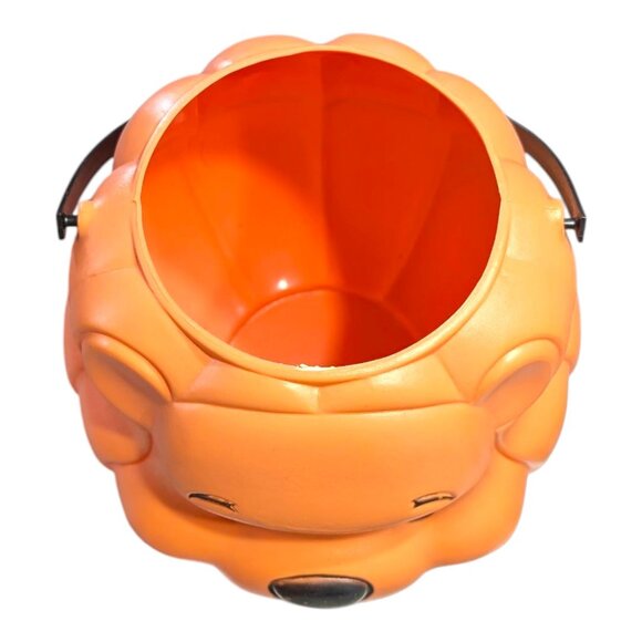 Vtg Disney Winnie The Pooh Halloween Pumpkin Blow Mold Candy Pail Bucket - Picture 6 of 7